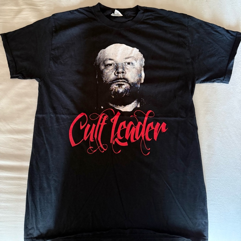 Cult Leader The Iceman Richard Kuklinski Mugshot Black T-shirt Size Medium